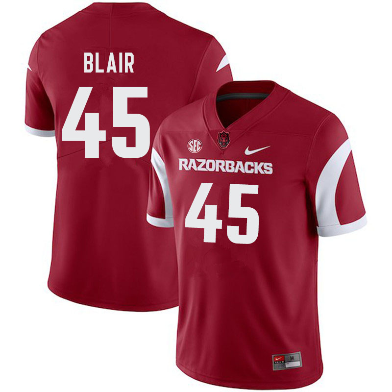 Men #45 Simeon Blair Arkansas Razorbacks College Football Jerseys-Cardinal